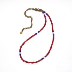 画像2: 【Meltingpot by Lakeman】2way Necklace DEEP RED Blue x White (2)