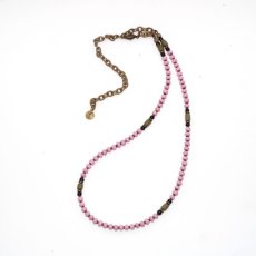 画像2: 【Meltingpot by Lakeman】2way Necklace MASAI PINK Black x Olive (2)