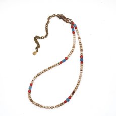 画像2: 【Meltingpot by Lakeman】2way Necklace WHITE Brown red x Light blue (2)