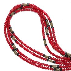 画像1: 【Meltingpot by Lakeman】2way Necklace DEEP RED Black x Olive (1)