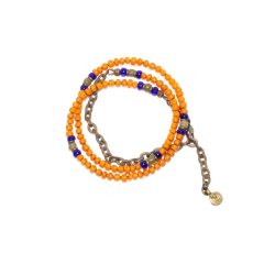 画像3: 【Meltingpot by Lakeman】2way Necklace ORANGE Blue x Olive (3)