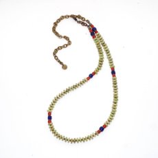 画像2: 【Meltingpot by Lakeman】2way Necklace APPLE GREEN Brown red x Blue (2)