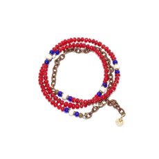 画像3: 【Meltingpot by Lakeman】2way Necklace DEEP RED Blue x White (3)