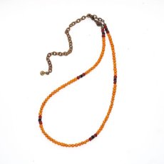 画像2: 【Meltingpot by Lakeman】2way Necklace ORANGE Deep red x Black (2)