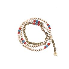 画像3: 【Meltingpot by Lakeman】2way Necklace WHITE Brown red x Light blue (3)