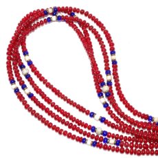 画像1: 【Meltingpot by Lakeman】2way Necklace DEEP RED Blue x White (1)