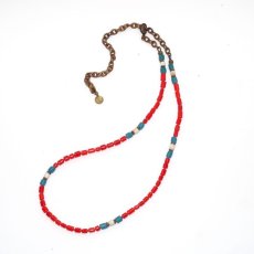 画像2: 【Meltingpot by Lakeman】2way Necklace TUBE RED Light blue x White (2)