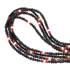 画像1: 【Meltingpot by Lakeman】2way Necklace BLACK Brown red x White (1)