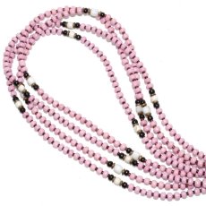 画像1: 【Meltingpot by Lakeman】2way Necklace MASAI PINK Black x White (1)