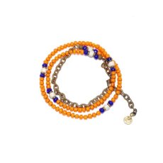 画像3: 【Meltingpot by Lakeman】2way Necklace ORANGE Blue x White (3)