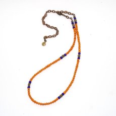 画像2: 【Meltingpot by Lakeman】2way Necklace ORANGE Blue x Olive (2)