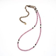 画像2: 【Meltingpot by Lakeman】2way Necklace MASAI PINK Black x White (2)