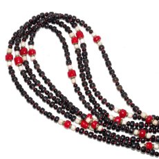 画像1: 【Meltingpot by Lakeman】2way Necklace BLACK White x M.red (1)