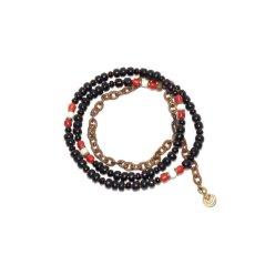 画像3: 【Meltingpot by Lakeman】2way Necklace BLACK Brown red x White (3)