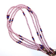 画像1:  【Seed beads】2way Necklace MASAI PINK Purple red x Blue [MEL173] (1)