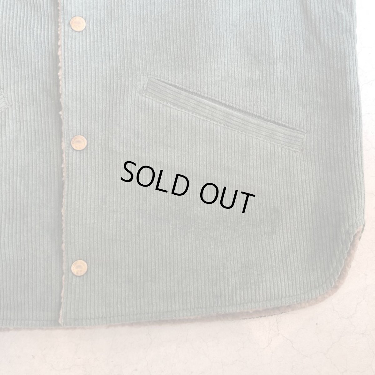 画像3: GOWEST  BOA RANCH VEST/CORDUROY×BOA(GREEN) (3)