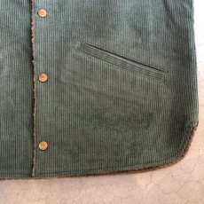 画像3: GOWEST  BOA RANCH VEST/CORDUROY×BOA(GREEN) (3)