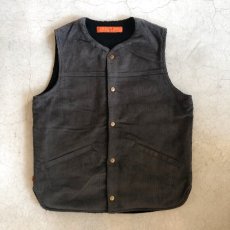 画像1: GOWEST  BOA RANCH VEST/CORDUROY×BOA(CHARCOAL) (1)