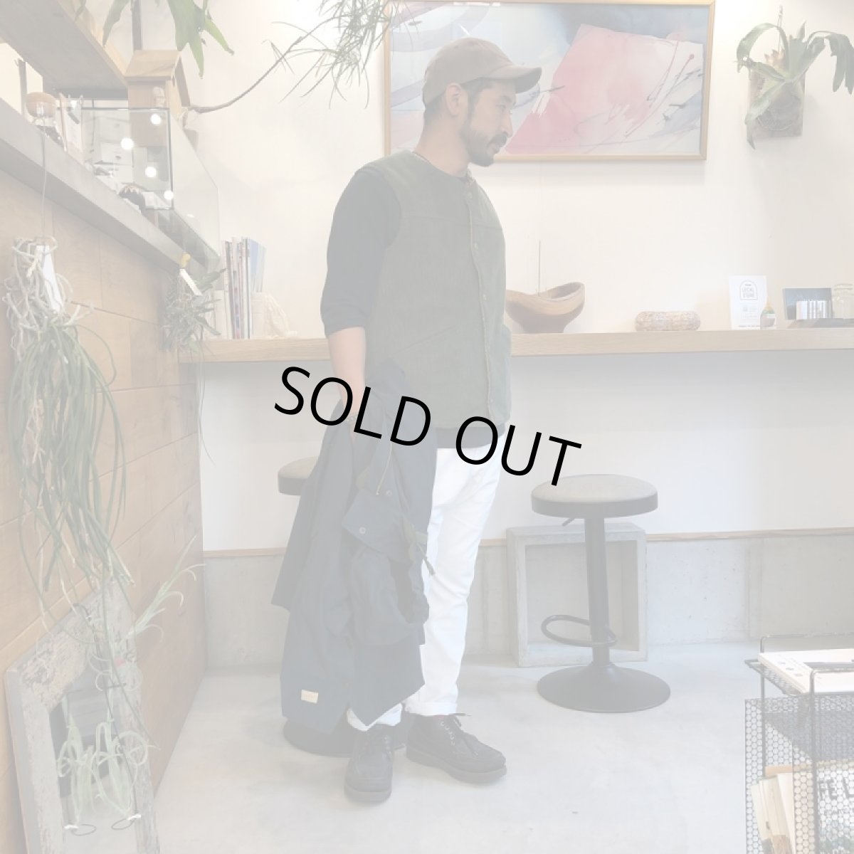 画像8: GOWEST  BOA RANCH VEST/CORDUROY×BOA(GREEN) (8)