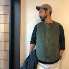 画像5: GOWEST  BOA RANCH VEST/CORDUROY×BOA(GREEN) (5)