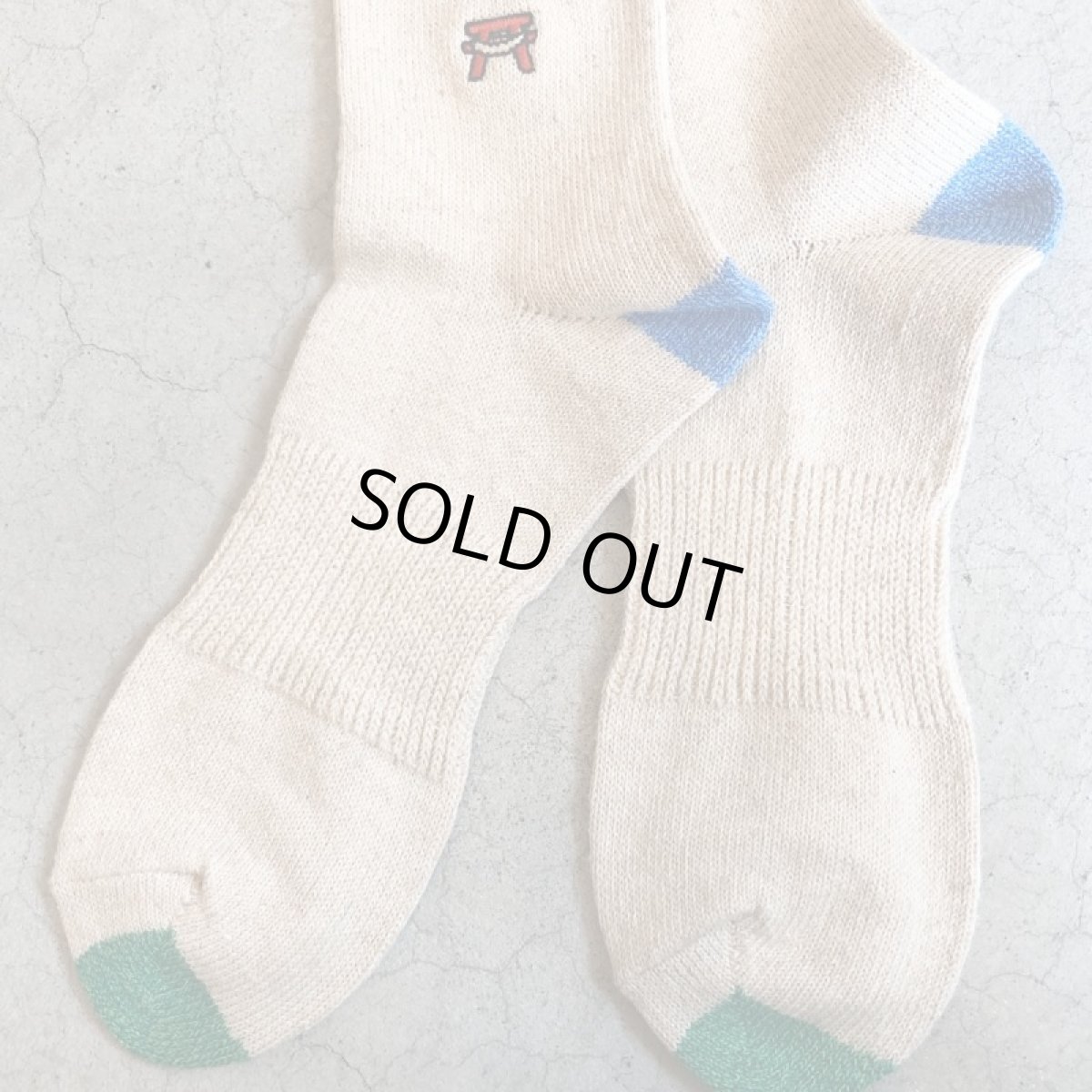 画像7: GOHEMP EMBROIDERY CREW SOX (2color) (7)
