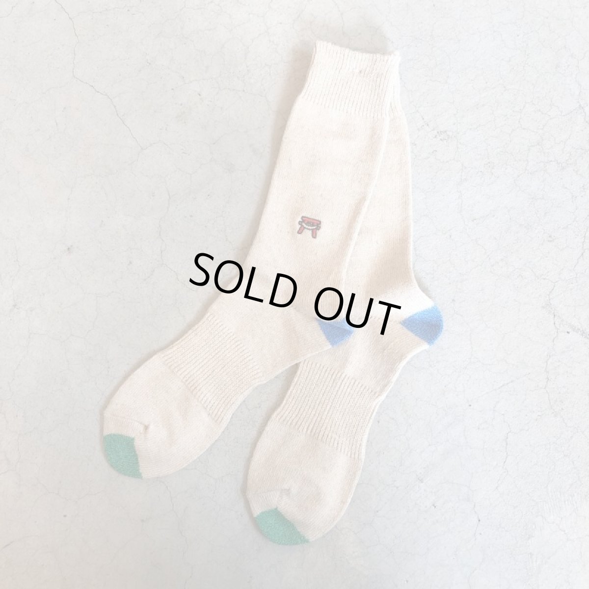 画像5: GOHEMP EMBROIDERY CREW SOX (2color) (5)