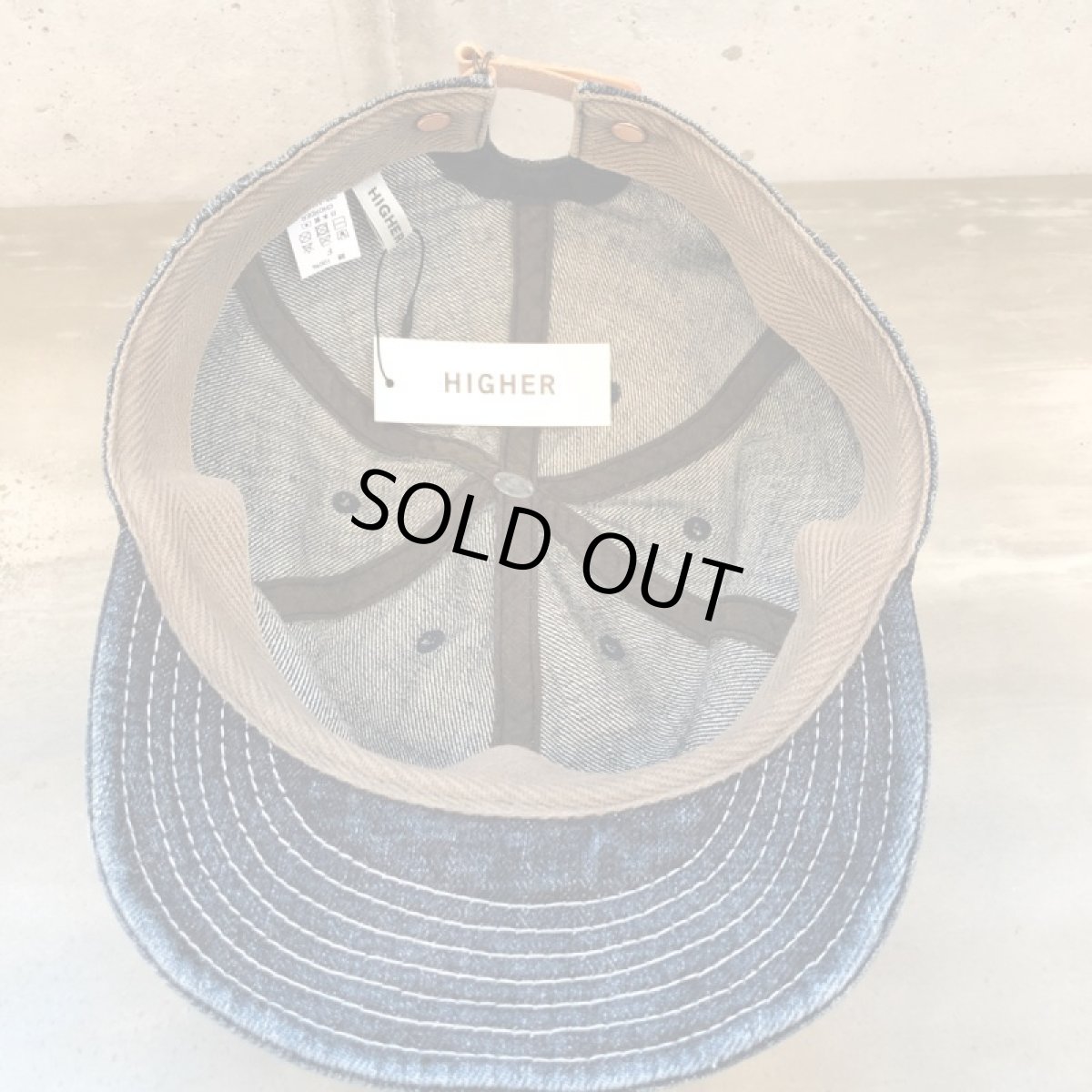 画像6: -HIGHER-  SELVEDGE DENIM CAP USED (6)