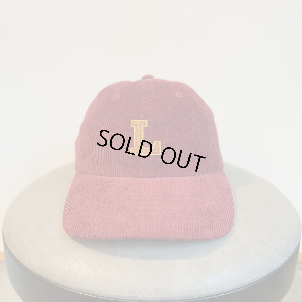 画像2: -the LOCAL STORE-  "L" CAP CORD(BURGUNDY) (2)
