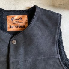 画像1: 【2色展開】-GO WEST-  BOA RANCH VEST/GOAT SUEDE×BOA (1)