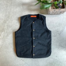 画像2: -GO WEST-  BOA RANCH VEST/CORDUROY×BOA(BLACK) (2)