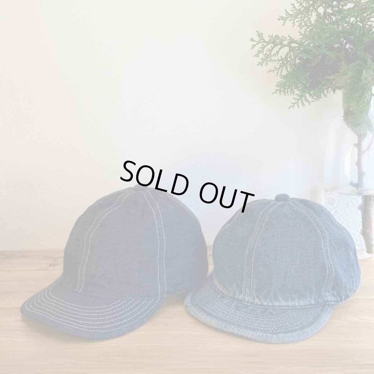 画像5: -HIGHER-  SELVEDGE DENIM CAP ONEWASH (5)