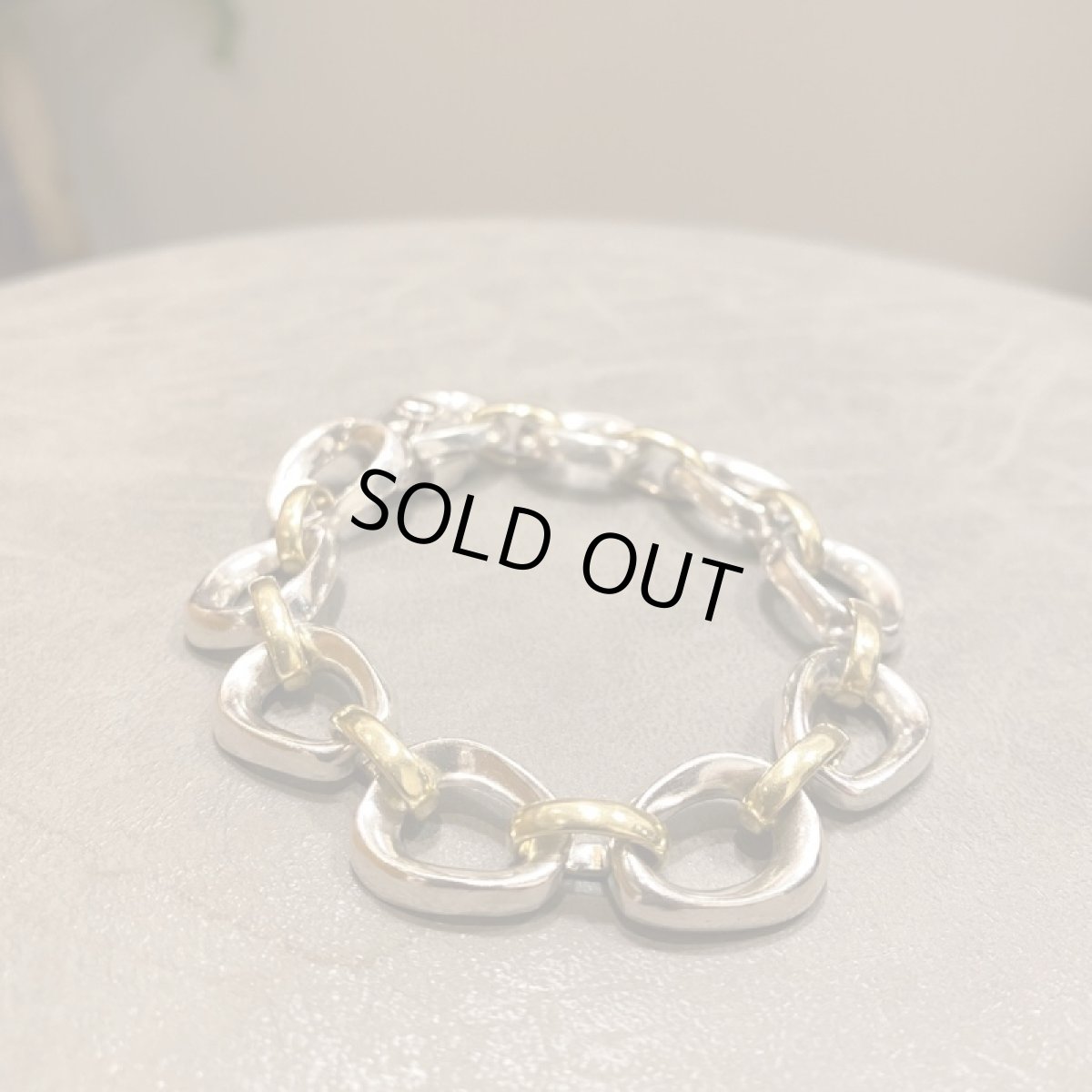 画像3: -MEL.select- VINTAGE MEXICAN HEAVY LINK BRACELET(Silver & Gold) (3)