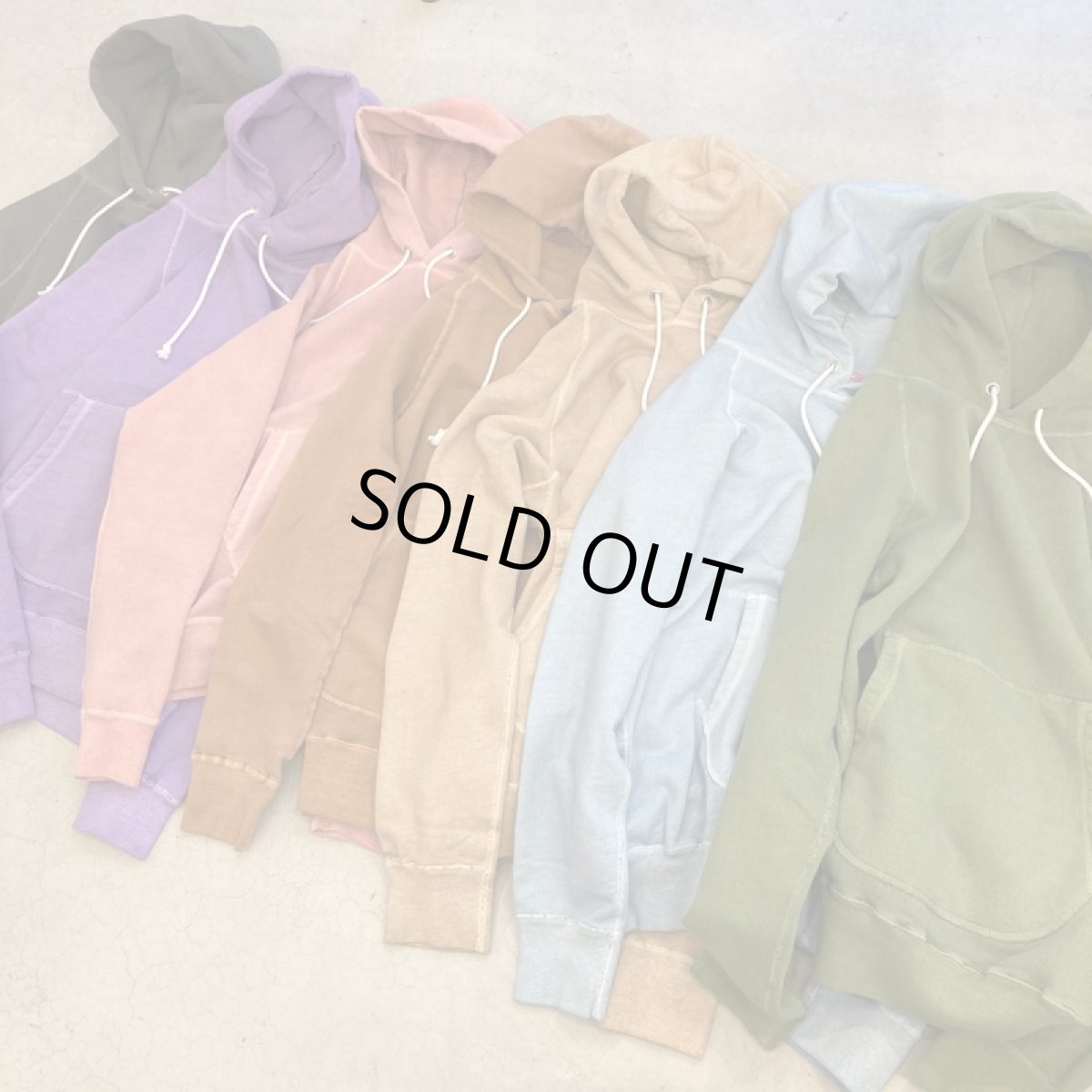 画像1: 【7色展開】-Good On-Pigment Dye  L/S RAGLAN PULLOVER HOOD SWEAT  (1)