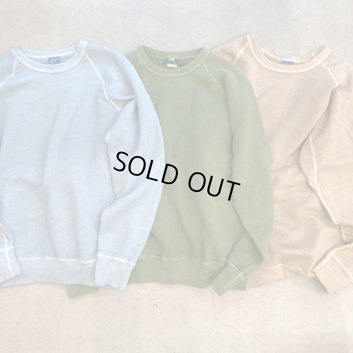 画像6: 【3色展開】-Good On-Pigment Dye  L/S RAGLAN SWEAT  (6)