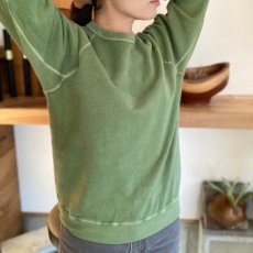 画像2: 【3色展開】-Good On-Pigment Dye  L/S RAGLAN SWEAT  (2)