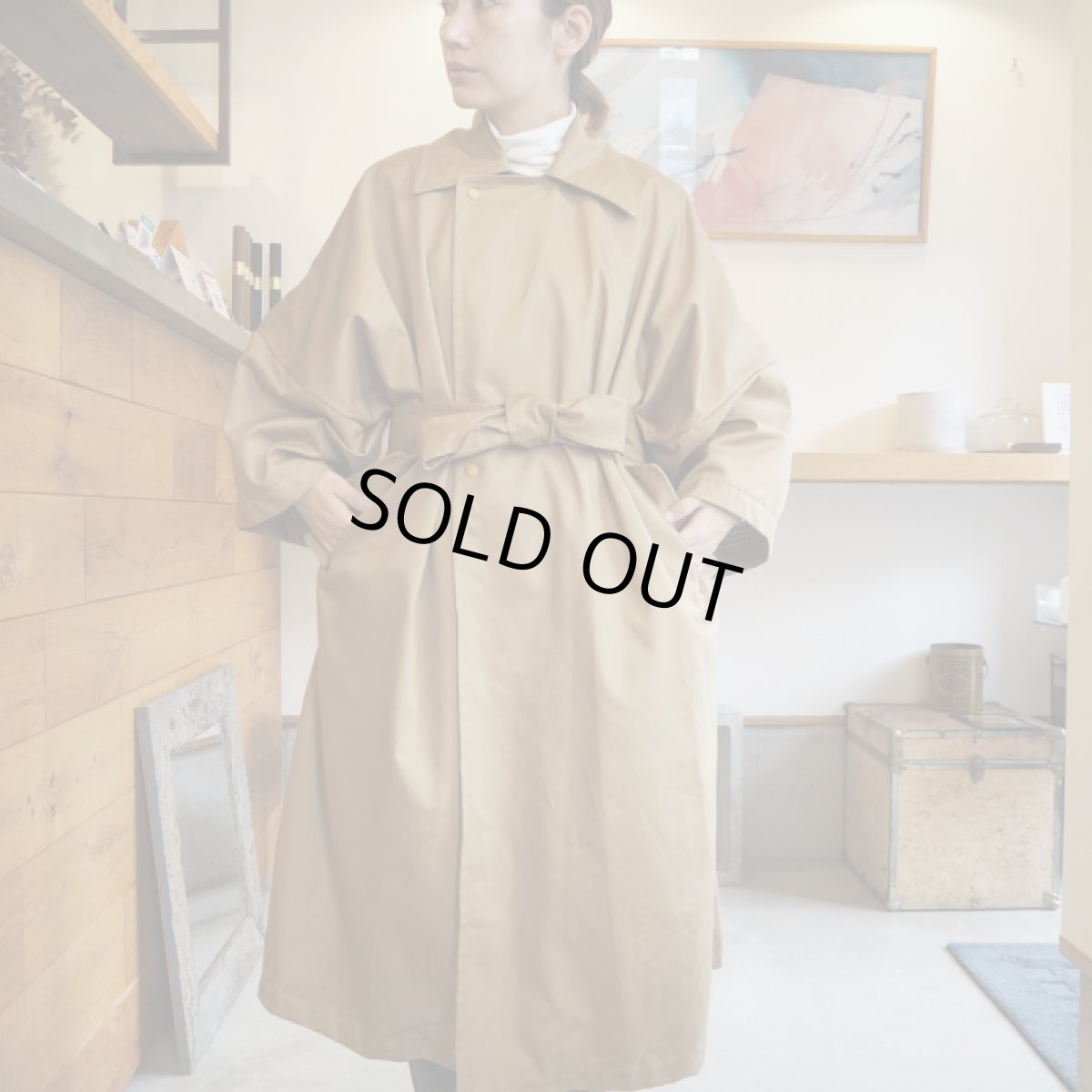 画像1: 【for-Lady's】MANONBIG SQUARE COAT（CAMEL) (1)