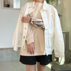 画像3: 【2色展開】A.D.A.N TRUCKER DENIM JACKET(WHITE) (3)