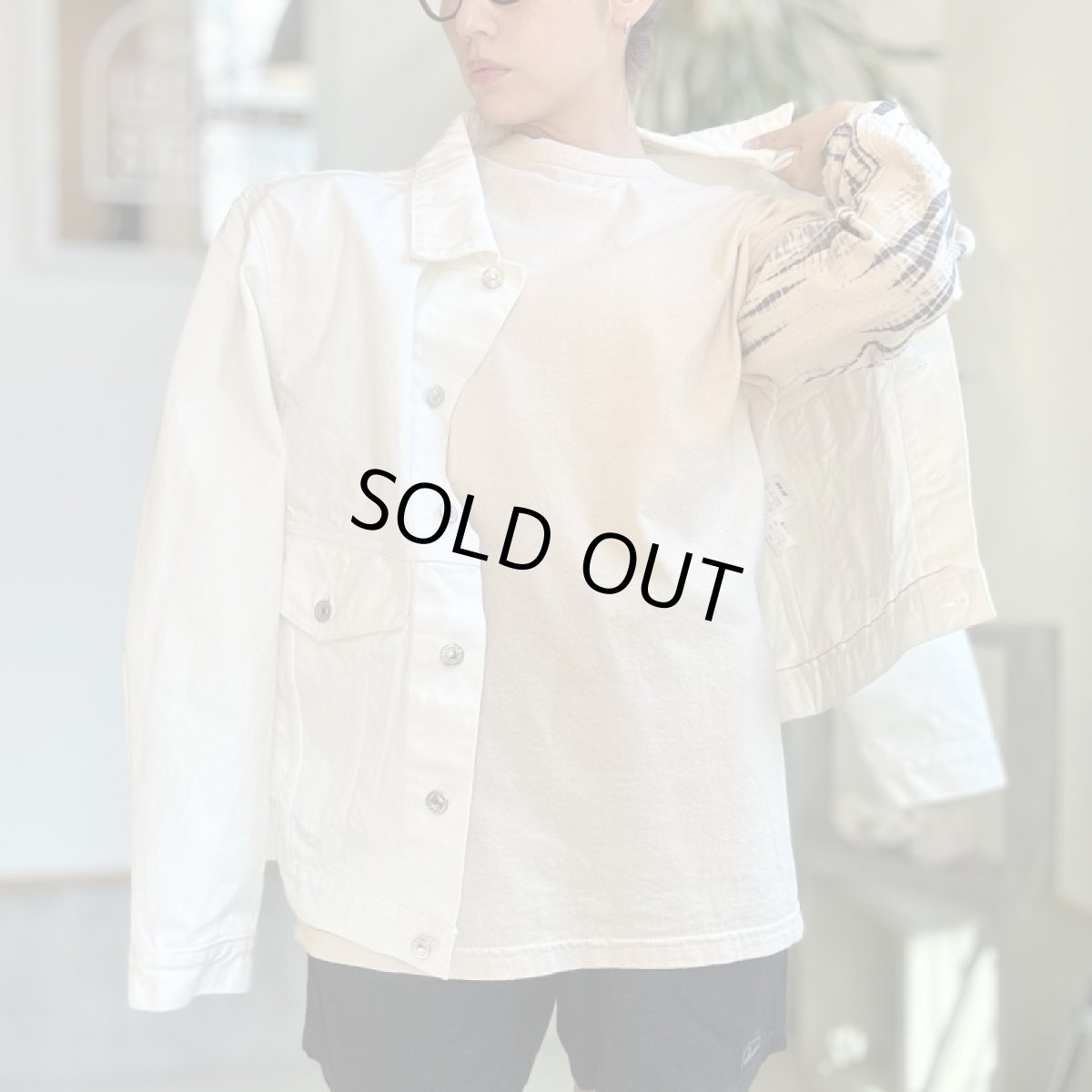 画像4: 【2色展開】A.D.A.N TRUCKER DENIM JACKET(WHITE) (4)