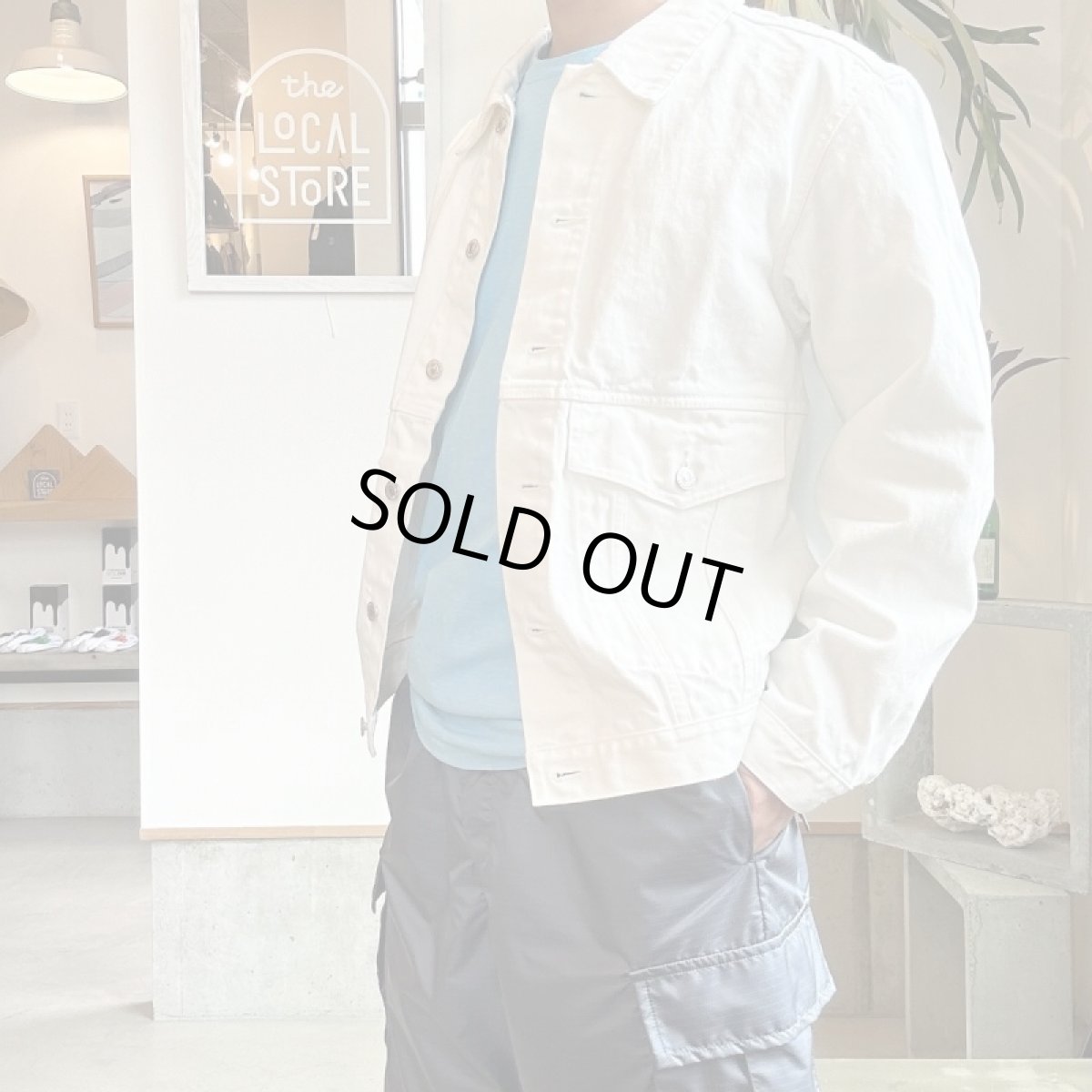 画像2: 【2色展開】A.D.A.N TRUCKER DENIM JACKET(WHITE) (2)