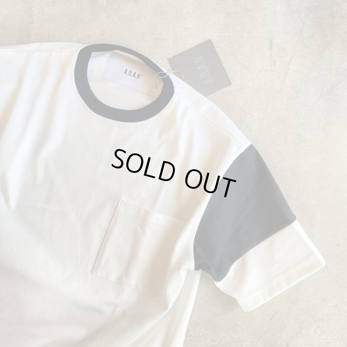 画像2: A.D.A.N CRAZY BORDER T-SHIRTS/WHITE (2)