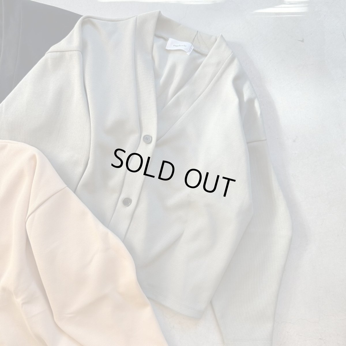 画像3: 【3色展開】euphoric' Point Sleeve Rib Cardigan (3)