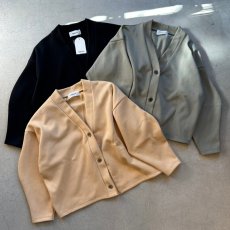 画像1: 【3色展開】euphoric' Point Sleeve Rib Cardigan (1)