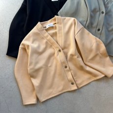 画像2: 【3色展開】euphoric' Point Sleeve Rib Cardigan (2)
