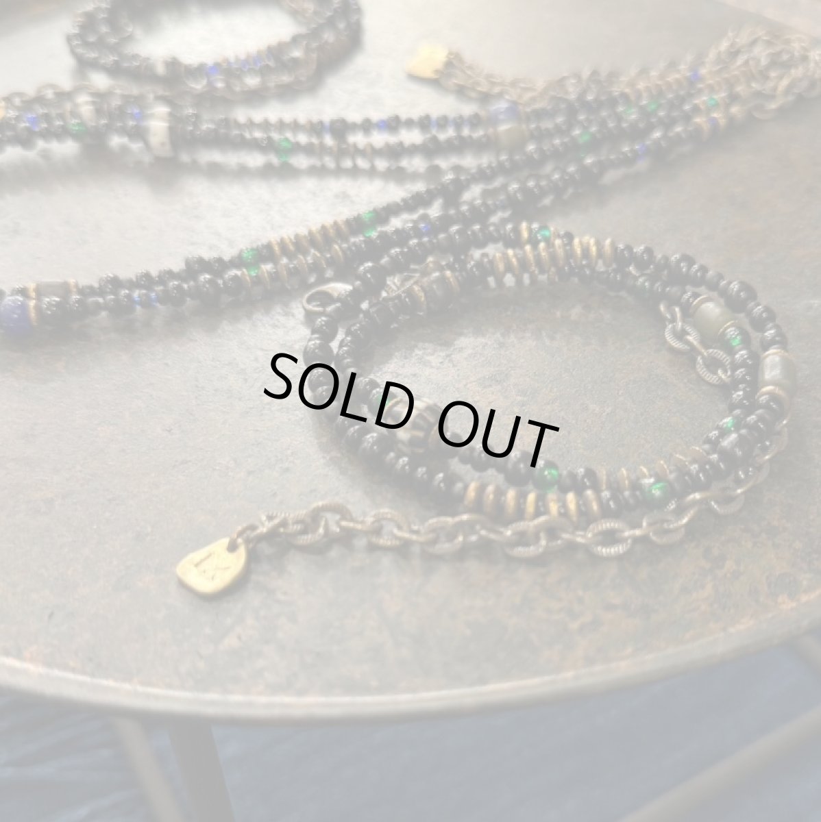 画像1: 【Mel.】2way Necklace Random series Black x Green (1)