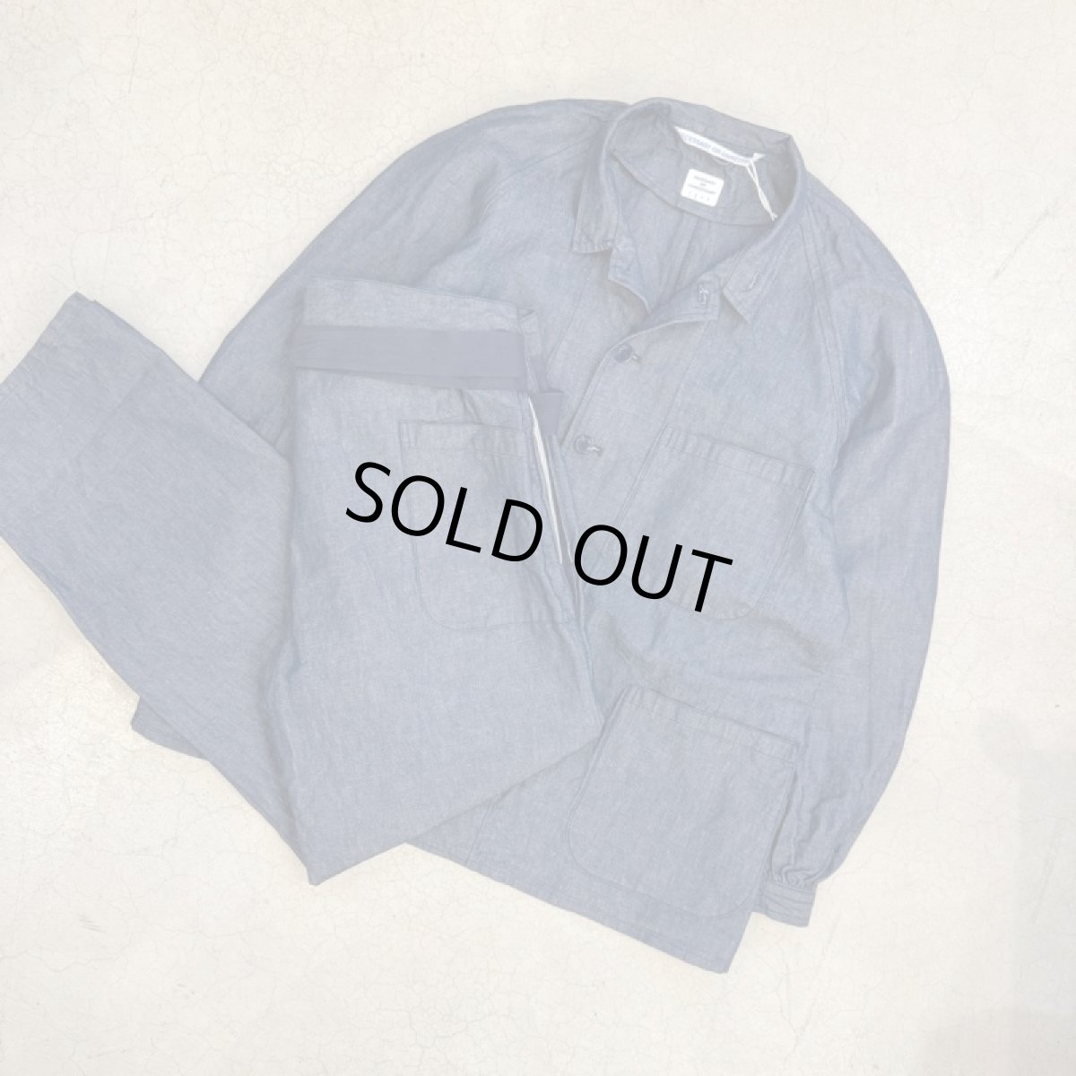 画像2: -NECESSARY or UNNECESSARY- TETSU TOP & PANTS (INDIGO) (2)