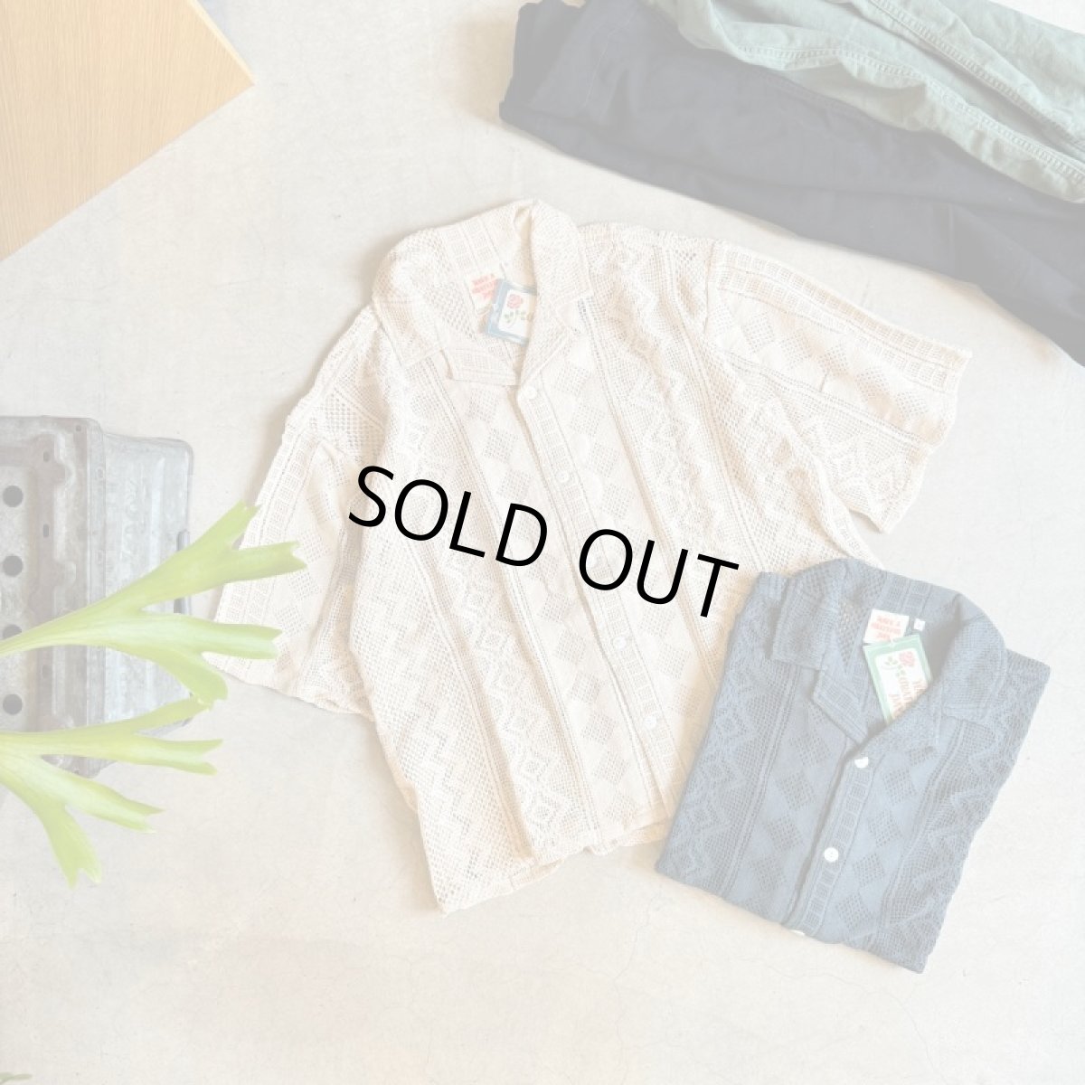 画像1: -HAVE A GRATEFUL DAY- WIDE LACE SHIRT (1)