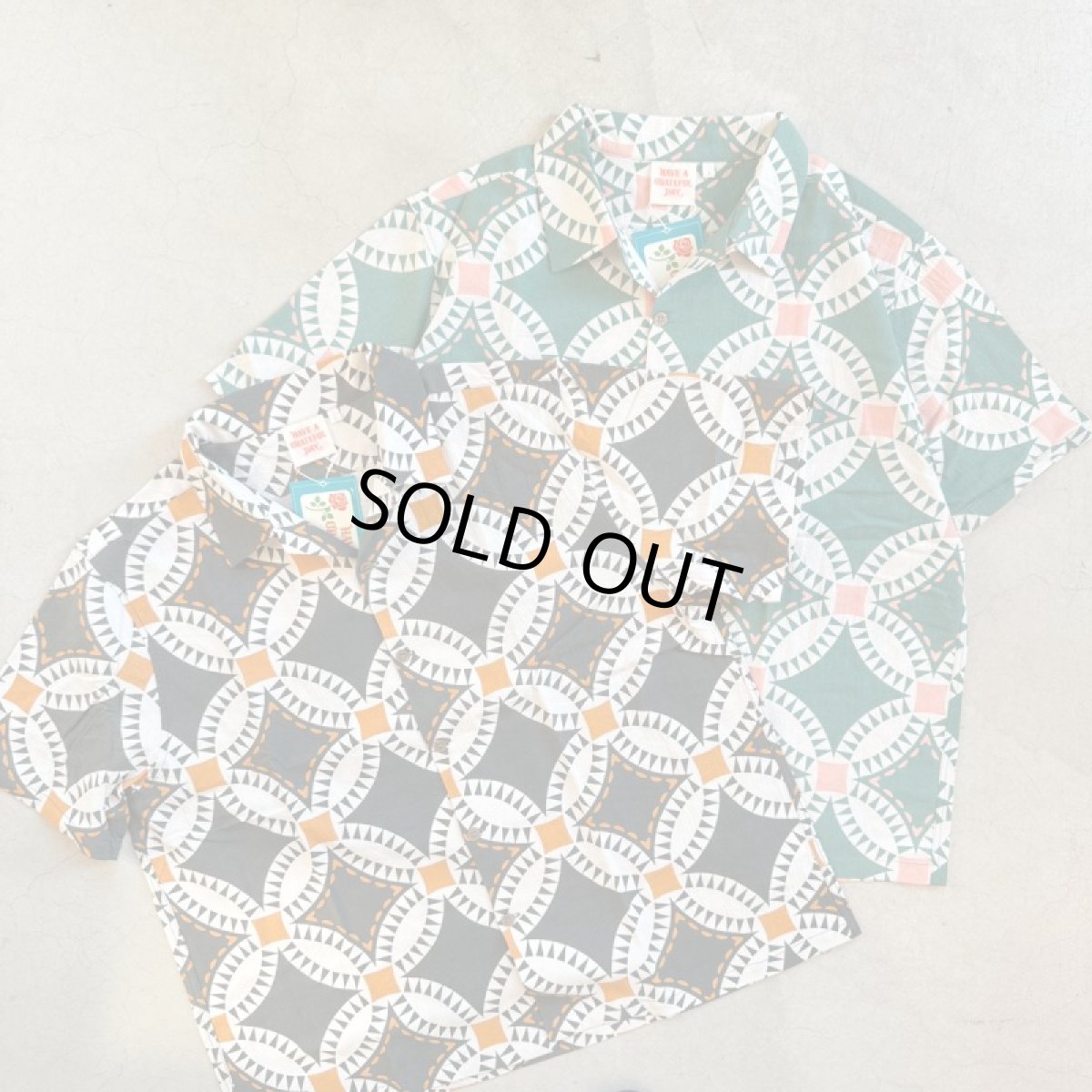 画像1: -HAVE A GRATEFUL DAY- OPEN COLLAR S/S SHIRT (1)