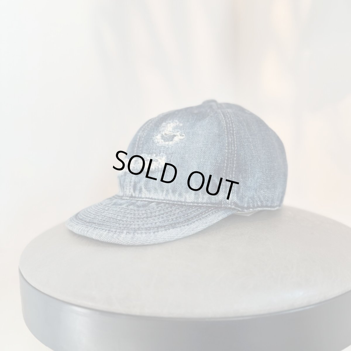 画像3: -HIGHER-  SELVEDGE DENIM CAP USED DAMAGE ver. (3)