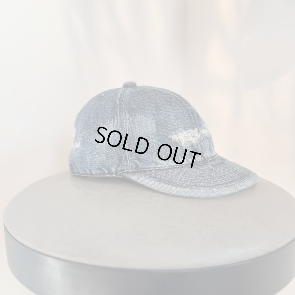 画像7: -HIGHER-  SELVEDGE DENIM CAP USED DAMAGE ver. (7)