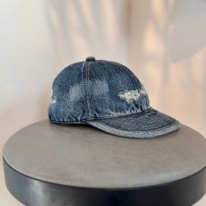 画像7: -HIGHER-  SELVEDGE DENIM CAP USED DAMAGE ver. (7)